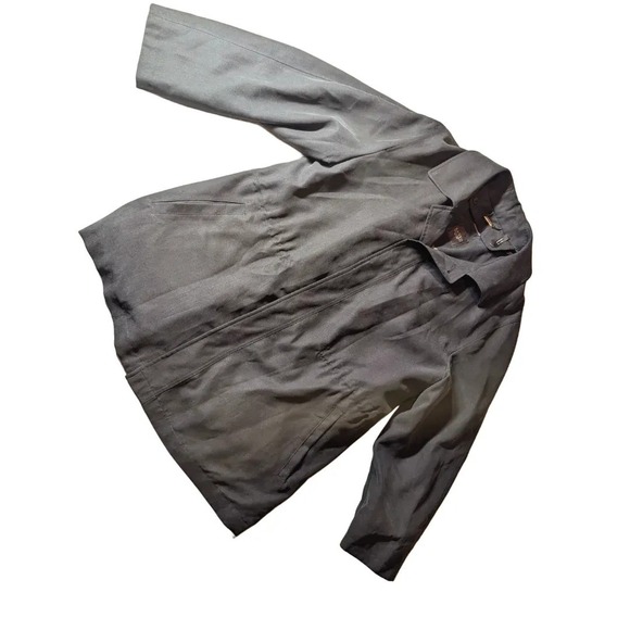 VTG Sanyo Men's Light Black Jacket Removable Liner Rayon Blend  Sz S EUC - Picture 6 of 8